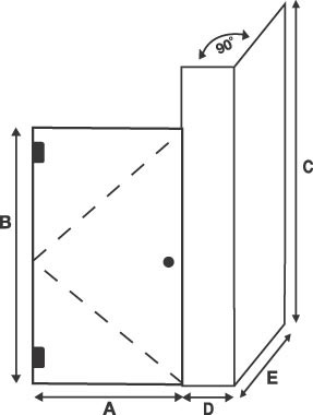 Shower-with-return-panel